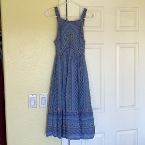 Everly Blue Floral Midi Dress